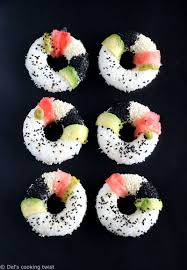 Sushi Donuts A Giveaway Del S Cooking Twist Recipe Sushi Donuts Sushi Vegan Sushi