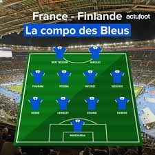 6e match de qualification pour la coupe du monde 2022 . Actufoot France Finlande La Compo Des Bleus Facebook