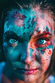 Know where to safely dispose of old paint. Portrait Photography Of Woman With Face Paint Nohat Free For Designer
