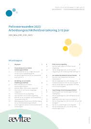 Polisvoorwaarden 2023 Arbeidsongeschiktheidsverzekering 3-12 jaar