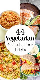 These enchilada quinoa stuffed peppers are flavored with a quick homemade . 44 Vegetarian Meals For Kids Also Gluten Free Vegetarian Meals For Kids Vegan Kids Recipes Vegetarian Recipes Easy