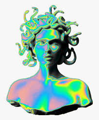 Sugoi is a japanese term meaning either terrific or terrible. Holo Holographic Vaporwave Aesthetic Medusa Sculpture Vaporwave Medusa Png Transparent Png Kindpng