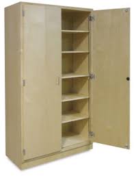 Waqiv large space industrial metal storage cabinet with doors, locking steel storage cabinet with 4 adjustable shelves,72'' tall utility file cabinet for home and office, (36 l x 18 w x 72 h) $279.00. Hann Hardwood Storage Cabinet Blick Art Materials