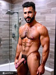 Huge Black Arabian Dilf Muscular Tanned Man Posing Neutral in Bathroom with  Trimmed Pussy 💦🔥 - PornHD.xxx | Pornify – Generate AI Porn