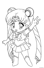 Animemanga coloringbook coloringpage colouringpage illustration lineart sailormoon sailormoonfanart traditionalart animemangagirl. Chibi Sailor Moon Kawaii Coloring Pages Printable