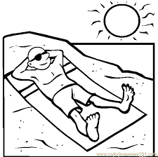 When it gets too hot to play outside, these summer printables of beaches, fish, flowers, and more will keep kids entertained. Sunbathing Coloring Page For Kids Free Seas And Oceans Printable Coloring Pages Online For Kids Coloringpages101 Com Coloring Pages For Kids