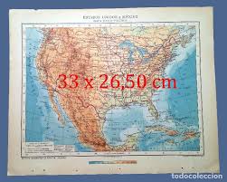 Mexicanos unidos, barrio, está en estado de méxico y tiene una altitud de 2242 metros. Map Of The Year 1924 Estados Unidos E Mexico Buy Contemporary Maps At Todocoleccion 100132843