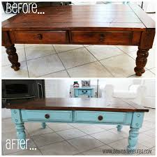 Two Toned Coffee Table Tutorial Painted Coffee Tables Coffee Table Coffee Table Makeover