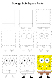 Spongebob Squarepants Step By Step Tutorial Spongebob Drawings Easy Cartoon Drawings Easy Drawings