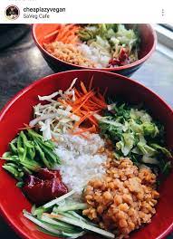 Veggie Bibimbap Korean Mixed Rice Dish From The Cheap Lazy Vegan Vegan Main Dishes Rice Dishes Cheap Lazy Vegan