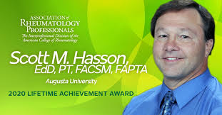 Congratulations to Scott M. Hasson, EdD, PT, FACSM, FAPTA, recipient of the  2020 Lifetime Achievement Award Award. Hasson is Editor, Physiotherapy  Theory and Practice, and Retired Professor and Former Chair, Augusta  University. #