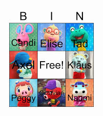 Animal Crossing Bingo Card