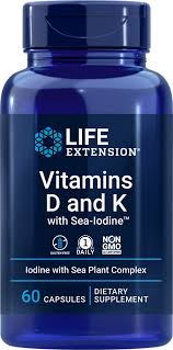 If you have any doubts that you're getting enough vitamin k2, adding rich food sources to your diet or taking a supplement could help you improve both your bone strength and your heart health. Vitamins D And K With Sea Iodine 60 Capsules Life Extension