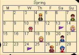 All players will learn where the calendar is on the first days of the gameplay: Calendar Stardew Valley Wiki