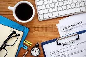 It comes with a background graphic that fills a quarter of the page. Job Search With Resume And Job Stock Image Colourbox