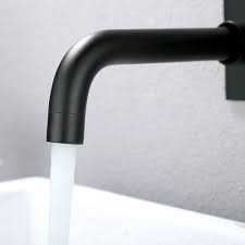 Contemporary wall mount waterfall 3 pieces italian style wash basin bathroom sink faucets at faucetsdeal.com. Black Wall Mounted Wall Mount Sink Faucet For Bathroom 2 Holes Single Handle