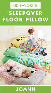 It S Sleepover Time Check Out This Child Floor Pillow From Joann To See How Easy It Can Be To Create Your Own Floor Pillows Kids Kids Pillows Bed Kids Pillows