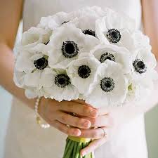 White Anemones Bouquet White Wedding Bouquets Wedding Flower Inspiration Anemone Wedding
