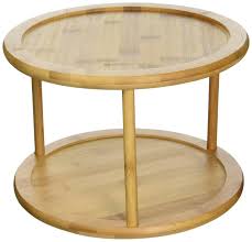 Do you suppose kitchen cabinet lazy susan turntable seems to be nice? Lazy Susan 2 Tier Bamboo Shelf Turntable Spice Storage Rack Kitchen Organize Ebay