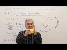 12 1e Surface Area Of Regular Hexagonal Prism Youtube Surface Prism Math
