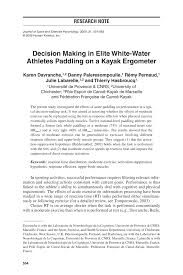 Последние твиты от acbb canoe kayak (@acbbcanoekayak). Pdf Decision Making In Elite White Water Athletes Paddling On A Kayak Ergometer