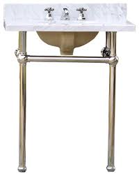 bath console sink deco vanity chrome