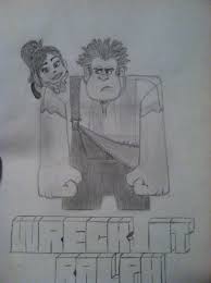 In Process Pencil Drawing Of Wreck It Ralph And Vanellope Pencil Drawings Drawings Wreck It Ralph