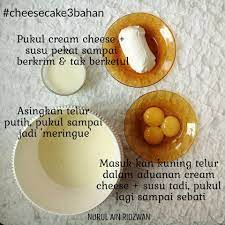 Check spelling or type a new query. Cuma Guna 3 Bahan Saja Dah Boleh Buat Cheese Cake Yang Gebu Ini Resepinya