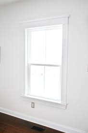 Installing new waterproof trim around a window which provides you with zero privacy (forcing you to put blinds up in your shower) and is falling apart makes no sense. How To Install Craftsman Style Interior Window Trim Abby Lawson