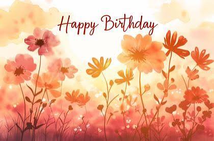 Free Download Happy Birthday Flowers Background