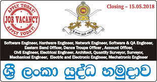 Job Vacancies At Sri Lanka Army Network Engineer Electronic Engineering Software Engineer