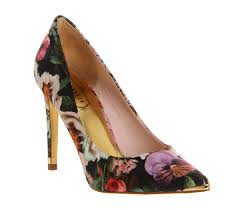 High, or elevated, heels are anything over 3.5cm. Ted Baker Luceey High Heel Tangled Floral Print Satin High Heels