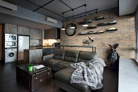 Well, times have changed — and so have the ways designers approach spaces inhabited by dudes, whether 100% single or slightly off the market. Bachelor Pad Industrial Living Room Singapore By John Chan Neu Konceptz Houzz