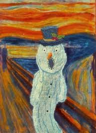 Snowy Scream Edvard Munch The Scream Art Parody Boxed Holiday Cards Easy Street Publications Scream Art Art Parody Art
