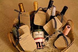 Spa in a box ($29). Bridal Shower Gift Idea Wine Basket With Poems