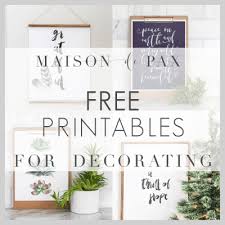 It's as easy as finding a photograph, print, poster, drawing, map, quote, or watercolor you love and then following a few simple steps to get that art on the wall. Free Printable Home Decor Maison De Pax