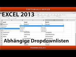 Mehrere Von Einander Abhangige Dropdownlisten Auswahllisten Excel Youtube Excel Tipps Lernen Excel Vorlage