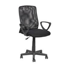 كرسي مكتب أسود شبكي المقعد والظهر Chairs Tables Office Furniture Furniture Household Saco Store