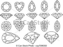 Black And White Gemstone Drawing Vector Clipart Of Vector Diamond Set Set Of Diamonds And Gemstones Vector Csp7098350 Search Clip Art Illus Gem Tattoo Geometric Tattoo Diamond Tattoos
