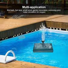 Solarbetriebene Springbrunnenpumpe Solarbrunnen Fur Das Vogelbad Mit 8 Led Bunten Lichtern Schwimmende Birdbath Solarwasse In 2020 Springbrunnen Solarbrunnen Vogelbad