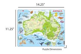 Rd.com knowledge brain games are you a mastermind mathematician? Larsen Puzzles Australia Map With Animals 65 Piece Children S Educational Jigsaw Puzzle Walmart Com