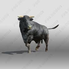 3d Model Bull C4d Obj 3ds Fbx Ma Lwo 66580 Black Bull Bull 3d Model