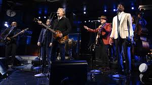 "Jump Up / Hello Goodbye" Paul McCartney, Elvis Costello, Jon Batiste,  Louis Cato & Stephen Colbert