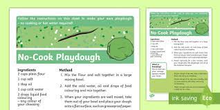 Kids love how soft it is too! No Cook Playdough Recipe Poster