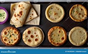 Indian Flatbread Stuffed with Potatoes Aloo Paratha Se Stock Illustration