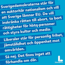 Partiet grundades 1934 och hette då folkpartiet. Liberalerna On Twitter Sverigedemokraterna Star For En Auktoritar Nationalism De Vill Lamna Eu Inskranka Abortratten Ta Bort Rattigheter For Hbtq Personer Och Styra Kultur Och Media Liberalerna Star For Personlig Frihet Jamstalldhet Och