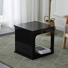 Shop our cube end tables selection from the world's finest dealers on 1stdibs. Tukailai Cube Black End Side Table With Storage Space Small Coffee Table Tv Stand Lamp Telephone Table Bedside Table Black 400 400 400mm Buy Online In Antigua And Barbuda At