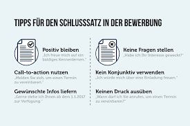 Schlusssatz Der Bewerbung Tipps 40 Formulierungen Beispiele Anschreiben Tipps Schlusssatz Einfache Satze
