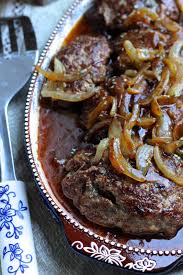 Valsocal Salisbury Steak With Carmelized Onions Food Recipes Cooking Recipes