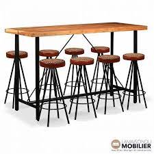 Je réalise une table basse façon indu, de vieux casiers, quelques planches, un peu travail et voici le résultat ;) liens vers les outils utilisés. Optez Pour L Unique Avec Cet Ensemble Table Haute Et 8 Tabourets Cuir De Style Industriel Alter Holztisch Industrielle Esstische Holztisch